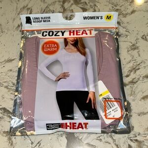 32 DEGREE HEAT LONG SLEEVE SCOOP NECK TOP EXTRA WARM NWT SIZE MEDIUM LAYER BASE